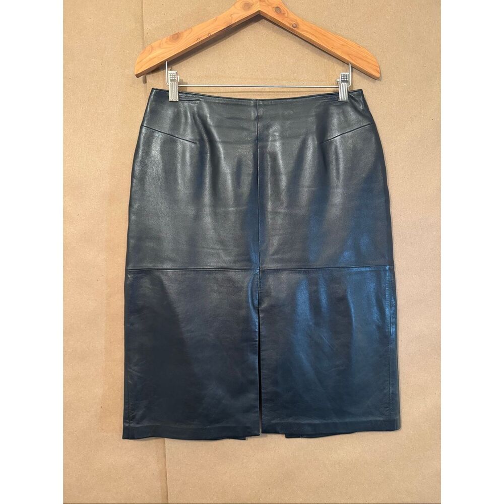 VS2 Leather Pencil‎ Skirt with Double Slit